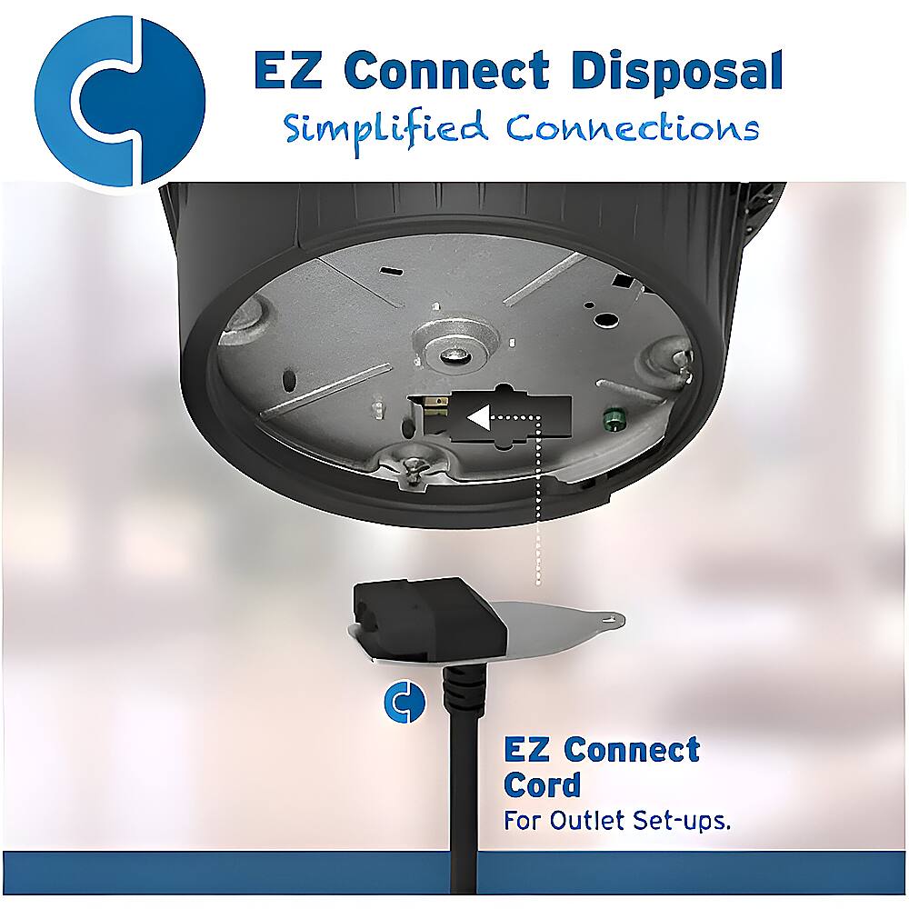EZ Connect Disposal Simplified Connections EZ Connect Cord For Outlet Set-ups.