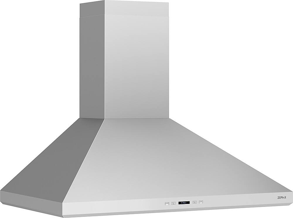 Left. Zephyr - Siena 36 in. 650 CFM Convertible Wall Mount Range Hood with LED Lighting - Stainless Steel.