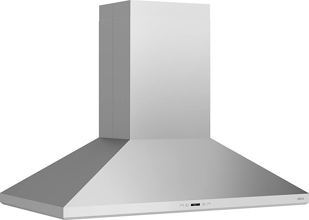 Left. Zephyr - Siena Pro 48 in. 1200 CFM Externally Vented Island Mount Range Hood with LED Lighting - Stainless Steel.
