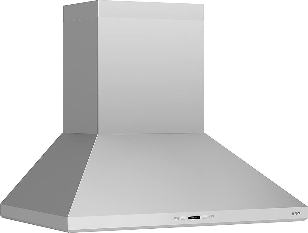 Left. Zephyr - Siena 36 in. 1200 CFM Externally Vented Wall Mount Range Hood with LED Lighting - Stainless Steel.
