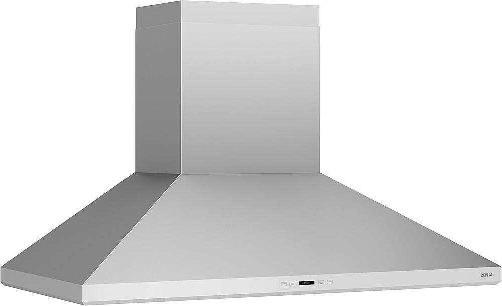 Left. Zephyr - Siena 48 in. 1200 CFM Externally Vented Wall Mount Range Hood with LED Lighting - Stainless Steel.