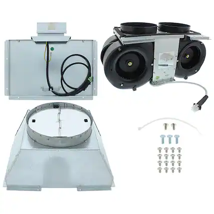 Front. Zephyr - Motor 1100 CFM Dual Internal Blower for Range Hoods - Black.