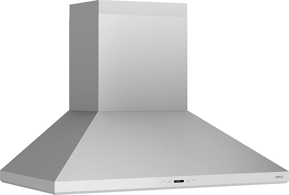 Left. Zephyr - Siena 42 in. 1200 CFM Externally Vented Wall Mount Range Hood with LED Lighting - Stainless Steel.