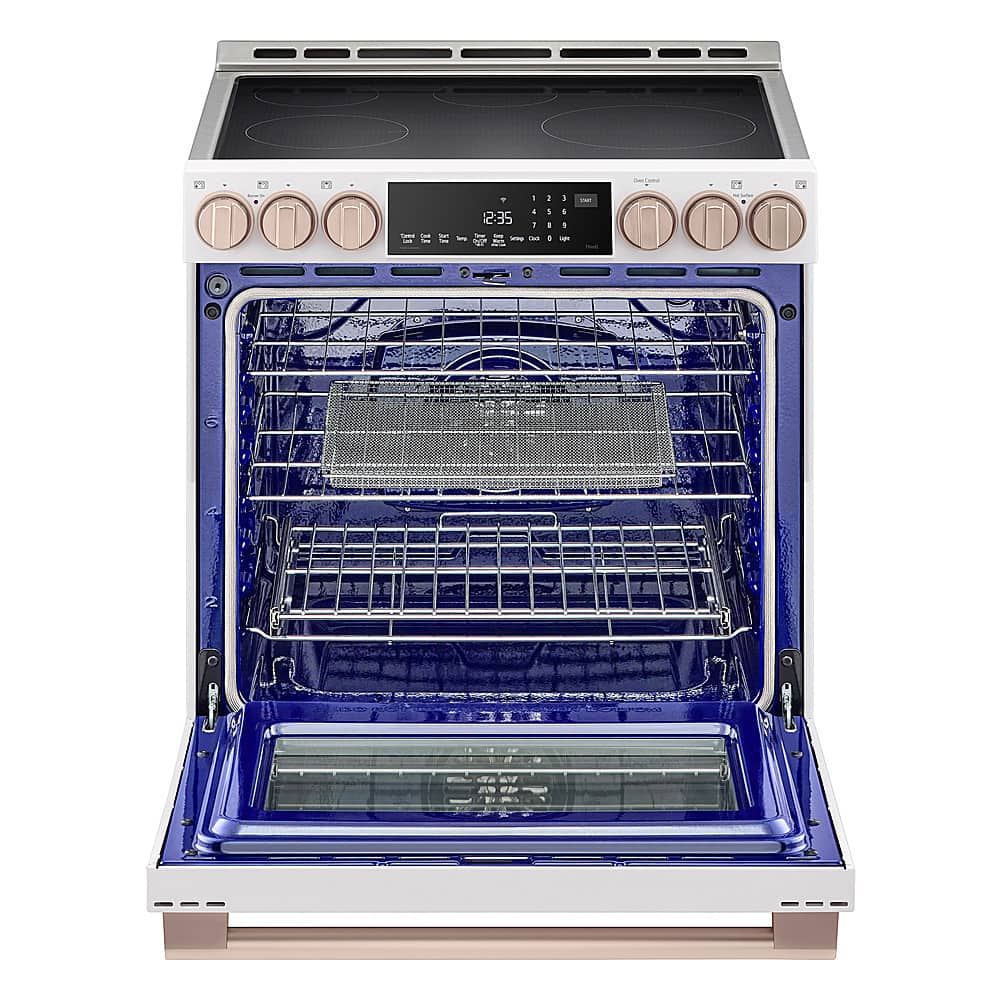 Alt View 1. LG - STUDIO 6.3 Cu. Ft. Slide-In Smart Electric Induction True Convection Range with EasyClean and Air Sous Vide - Essence White.