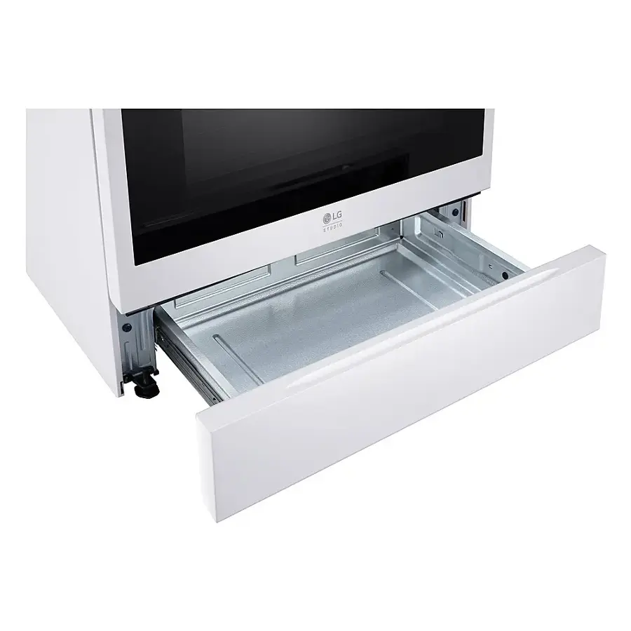 Alt View 23. LG - STUDIO 6.3 Cu. Ft. Slide-In Smart Electric Induction True Convection Range with EasyClean and Air Sous Vide - Essence White.