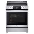 LG - STUDIO 30-in 6.3 CF Slide-In Smart Elec Induction True Convection Range with 5 Elements, EasyClean and Air Sous Vide - Stainless Steel