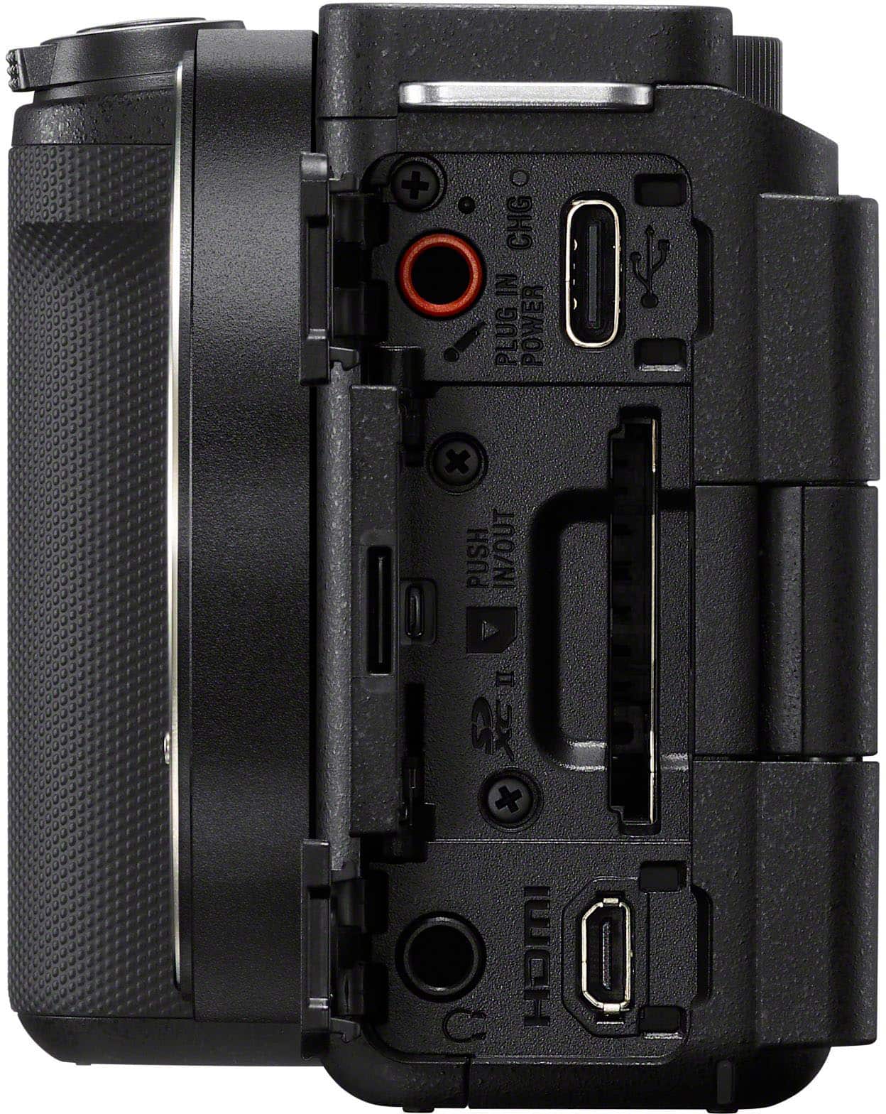 The text on the image reads: "Power switch Push in/out."