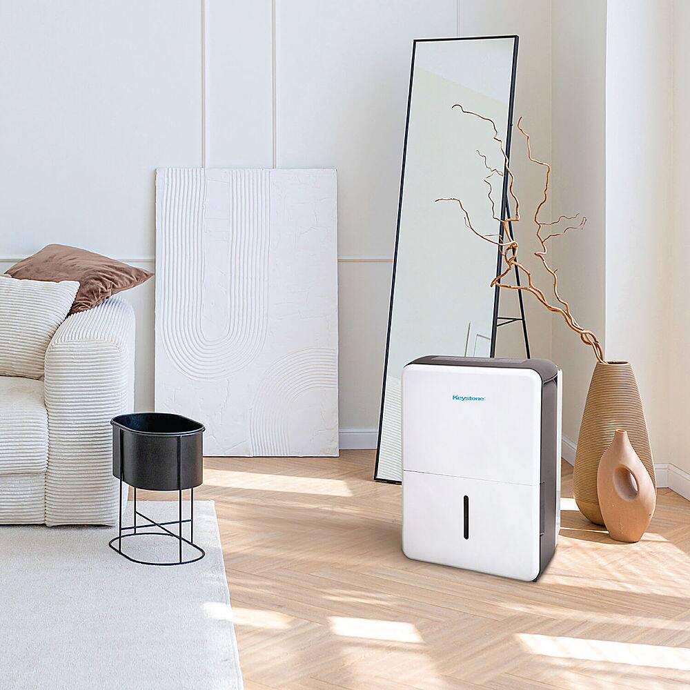 Left. Keystone - 35-pint Dehumidifier - White.
