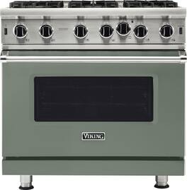 Viking - 5-Series Gas Open Burner Range - Eucalyptus