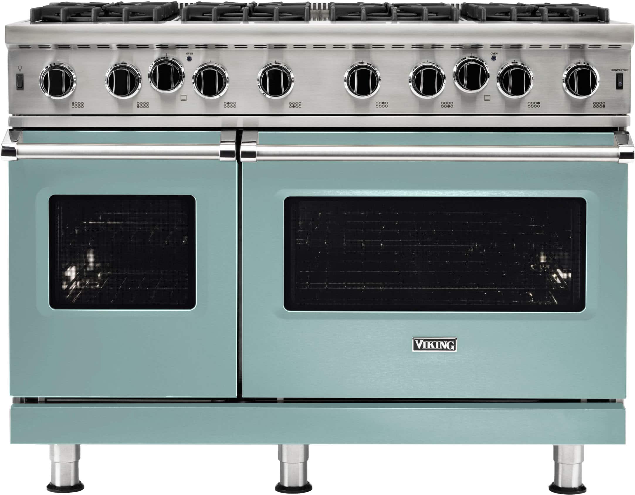 Front. Viking - 5-Series Gas Open Burner Range - Splash.