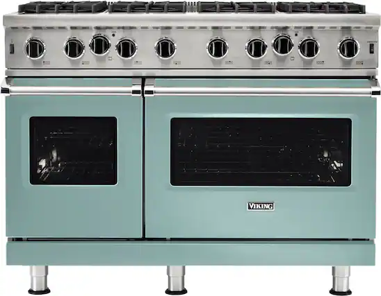 Front. Viking - 5-Series Gas Open Burner Range - Splash.