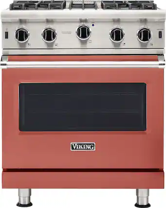 Front. Viking - 5-Series Gas Open Burner Range - Spiced Cider.