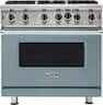 Viking - 48 in. Wide 6 Burner 5-Series Gas Open Burner Range - November Sky