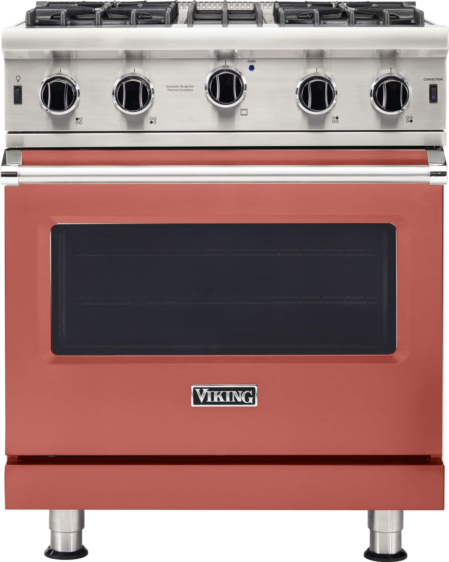 Front. Viking - 5-Series Gas Open Burner Range - Spiced Cider.