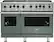 Front. Viking - 5-Series Gas Open Burner Range - Eucalyptus.