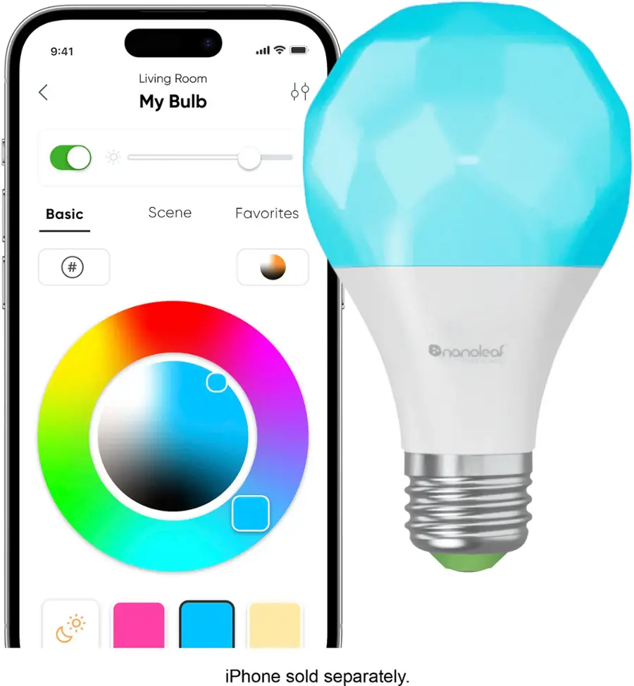 Alt View 16. Nanoleaf - Nanoleaf Matter A19 Smart LED Light Bulb - WiFi & Matter-Enabled (4 Pack) - Multicolor.