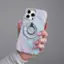 Alt View 12. Velvet Caviar - MagSafe iPhone 15 Pro Max Case - Holo Moonstone Marble.