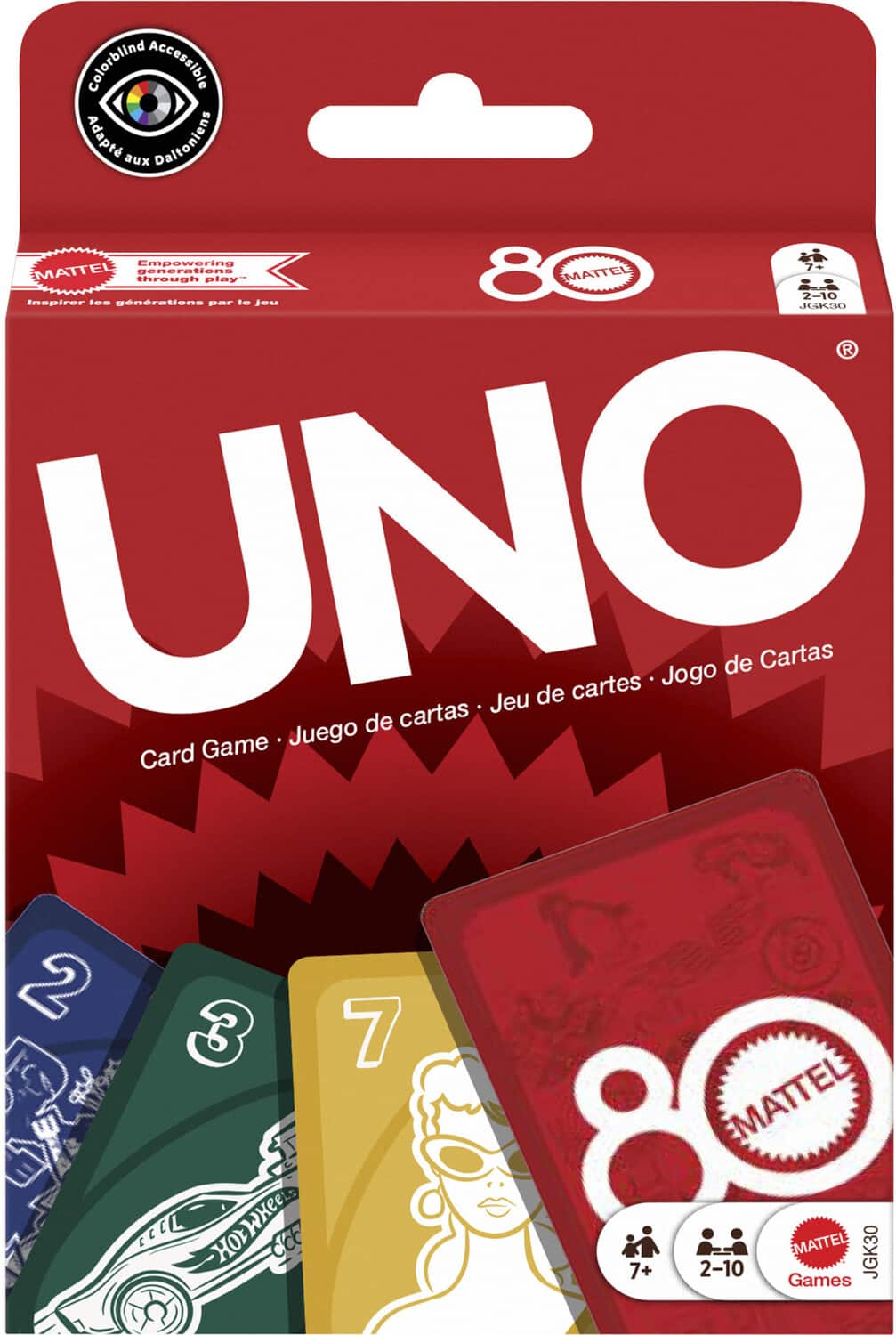 その他 UNO Games UNO: Ruby Red, 80th Anniversary Collectibles Mattel