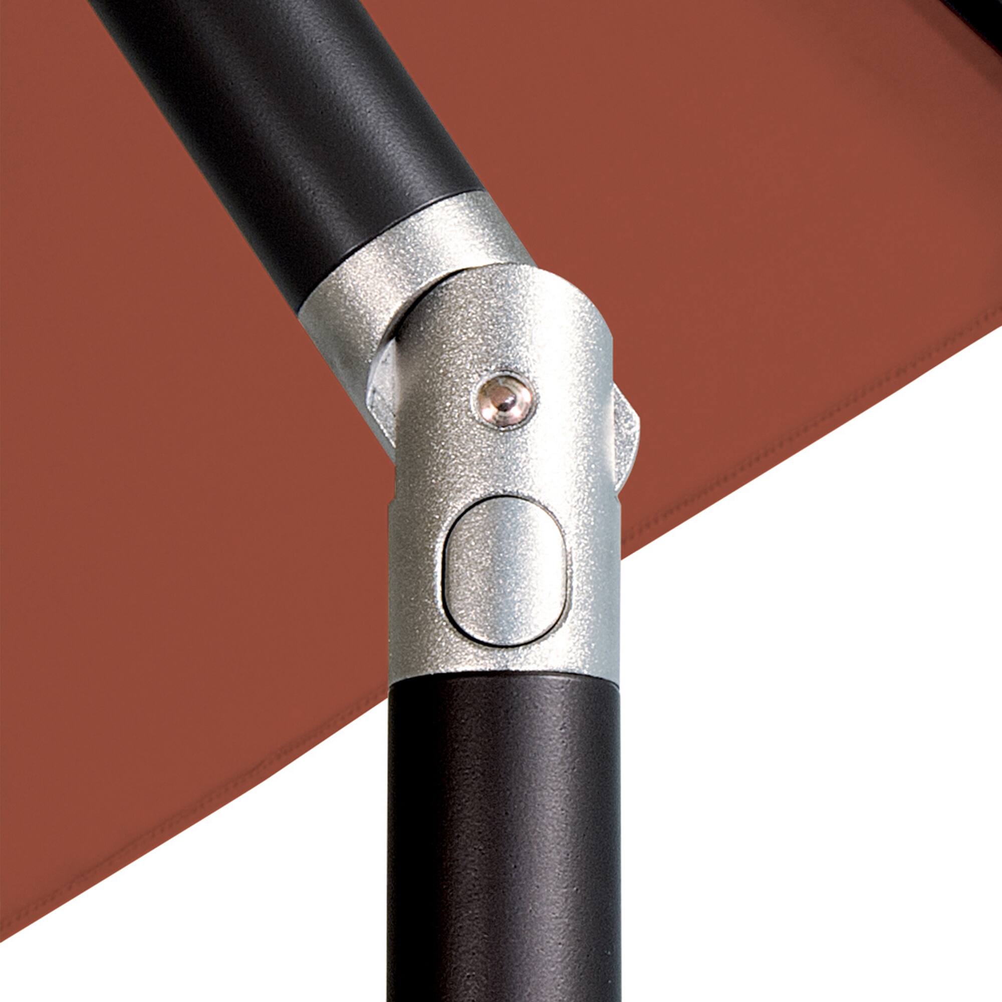 Back. Mondawe - 9' Octagon Patio Umbrella Push Button Tilt Black Frame - Spa.