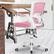 Left. Brick Attic - Drafting Chair, Tall Office Chair Ergonomic Desk Chair, Task Rolling Chair with Adjustable Flip-up Armrests Foot Ring - Pink.