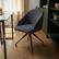 Alt View 14. Martha Stewart - Sora Velvet Upholstered Office Chair - Gray Velvet/Oil Rubbed Bronze.