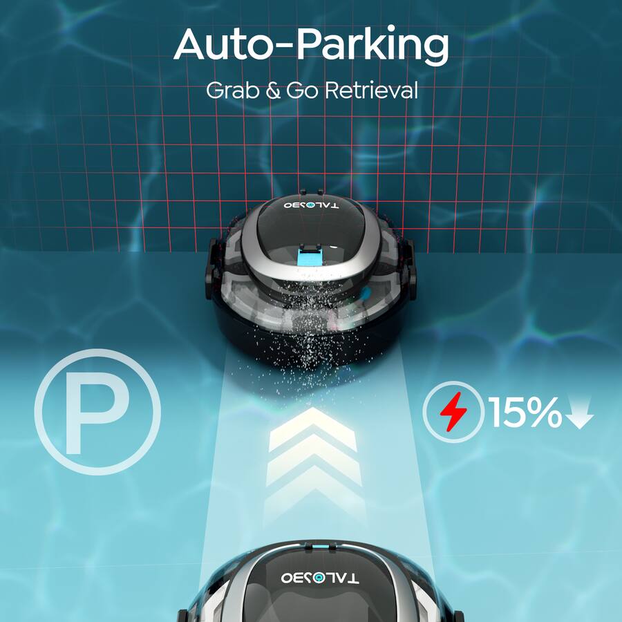 Automatic Pool Lift Talosbo S2 Cordless Robotic Pool Vacuum for Above Ground & Flat ...