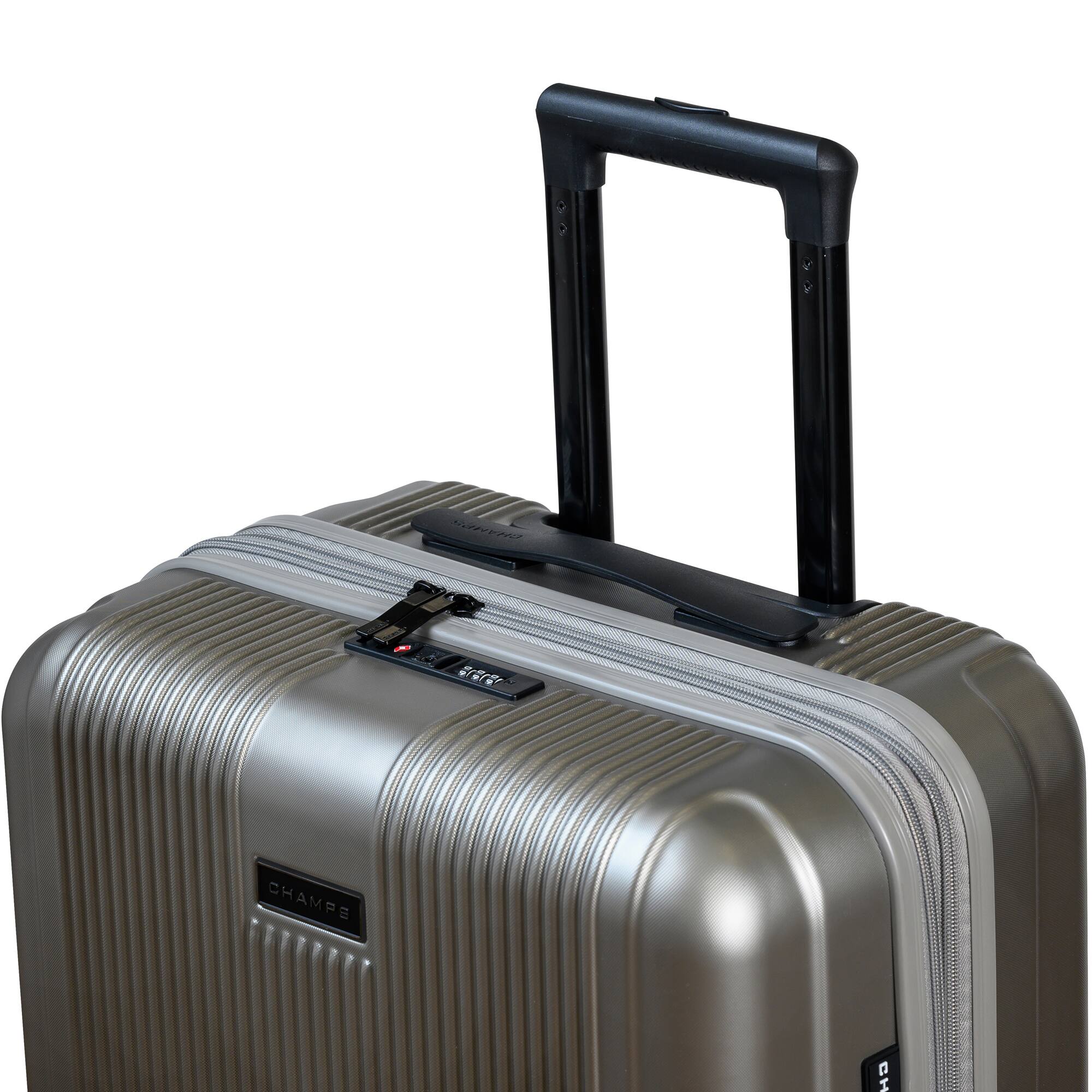 Left. Champs - Marquis 3-Piece Luggage Set - Grey.