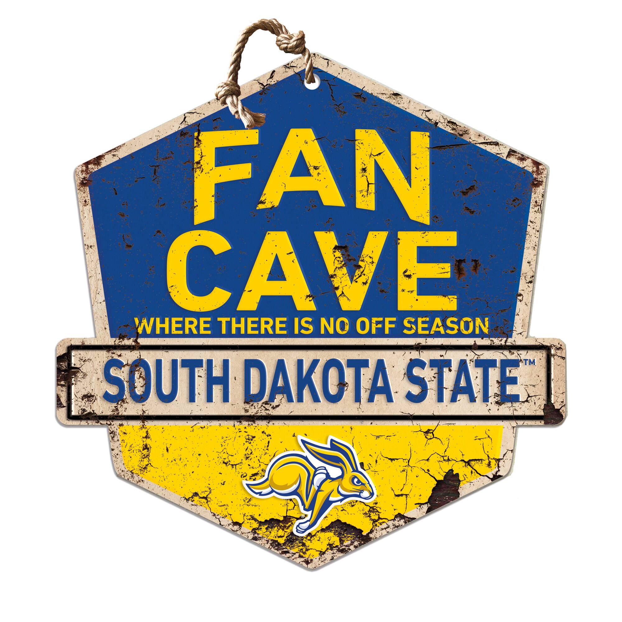 South Dakota State Jackrabbits 20'' x 20'' Fan Cave Badge Sign