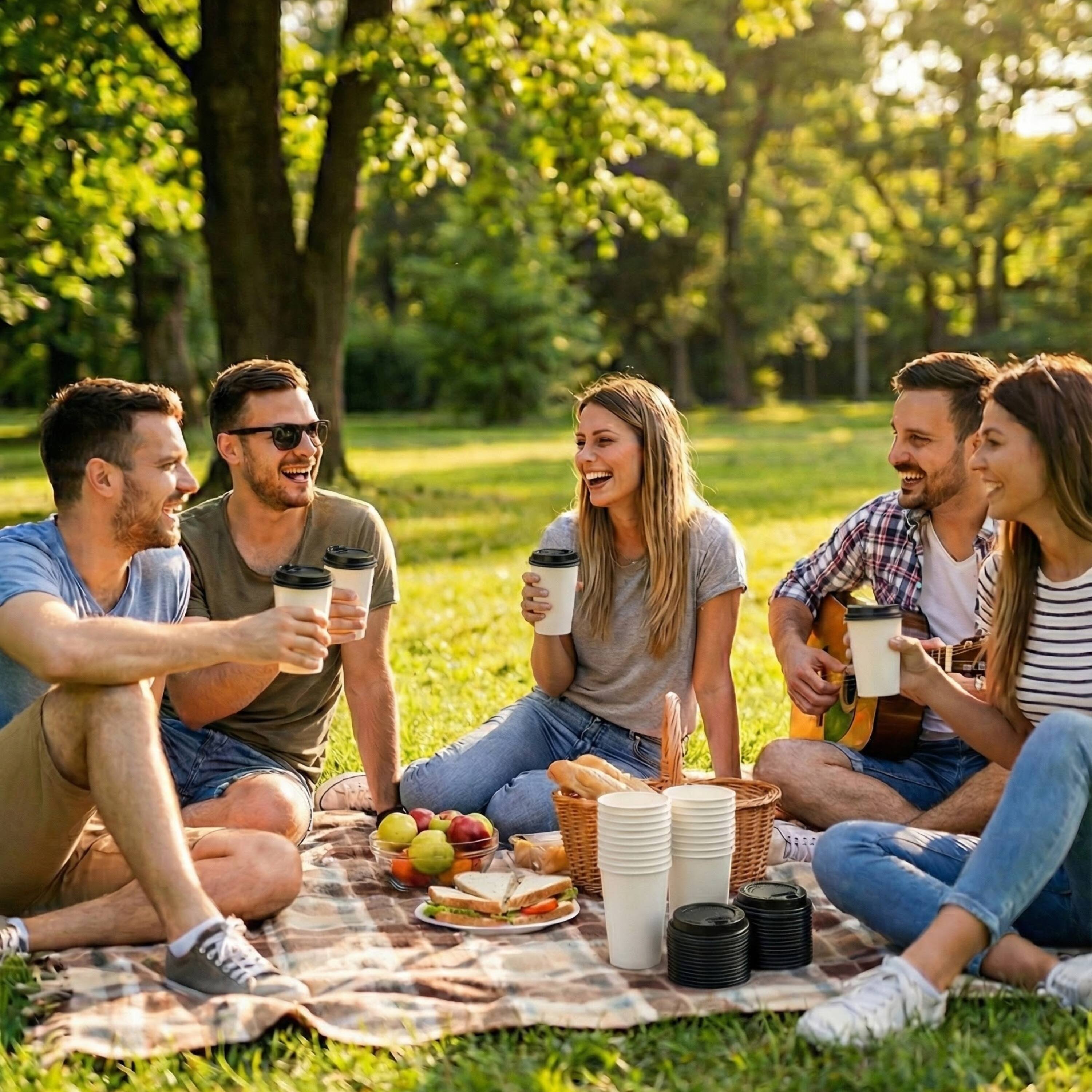 Alt View 7. Eco Harmony Products - Paper Cup (Single Wall), 90mm, White, 10oz, 1000-Pack - White.