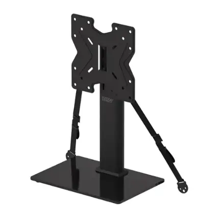 Front. ErgoAV - Tabletop TV Stand+Swivel for 19 -43" TV - Black.