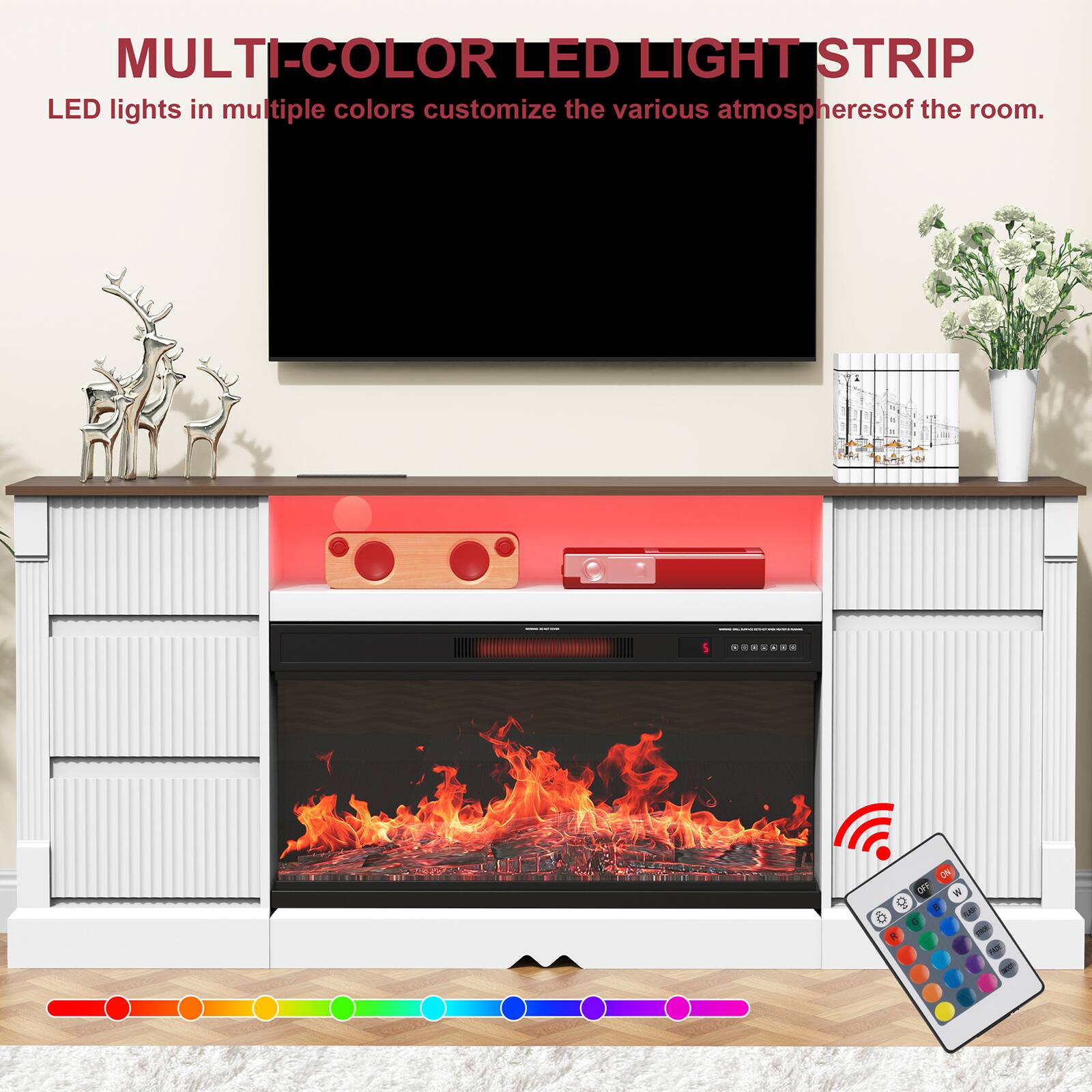 MULTI-COLOR LED LIGHT STRIP

LED lights in multiple colors customize the various atmospheres of the room.