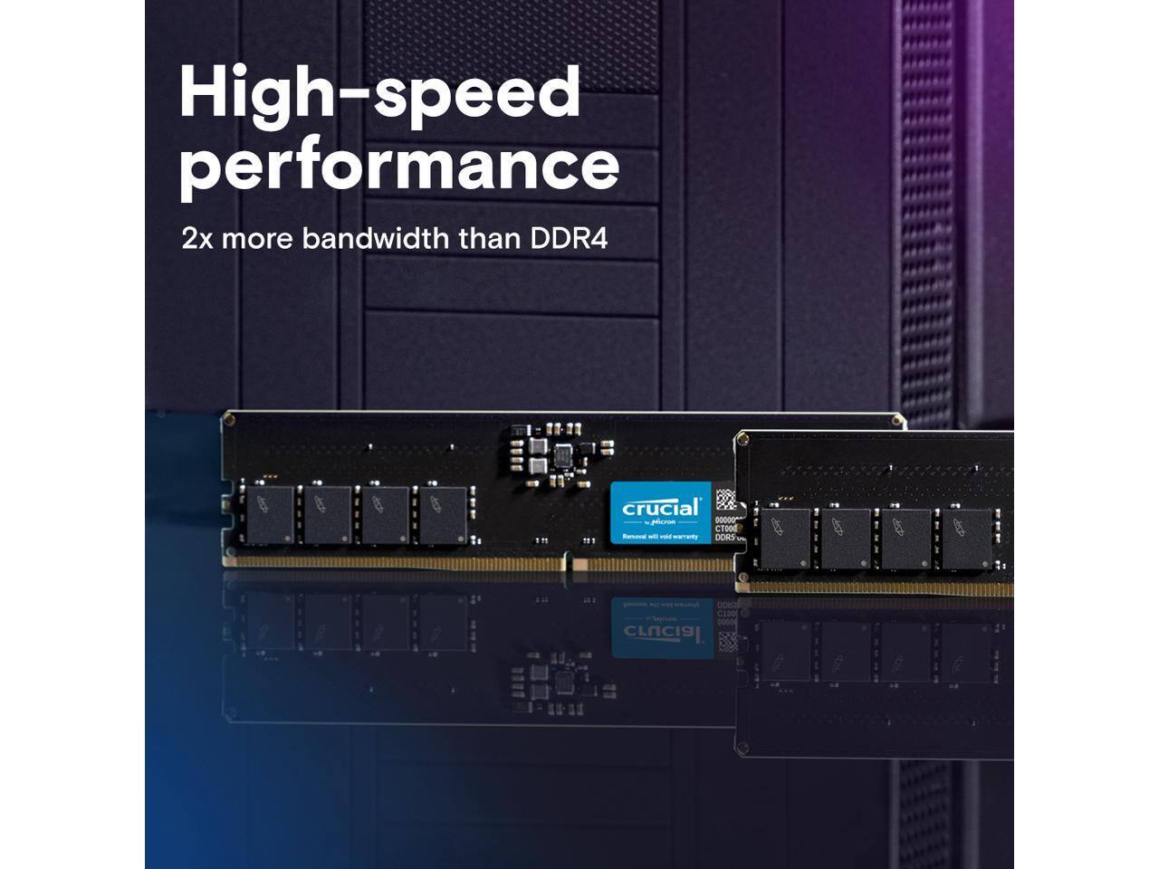 High-speed performance  
2x more bandwidth than DDR4  
crucial