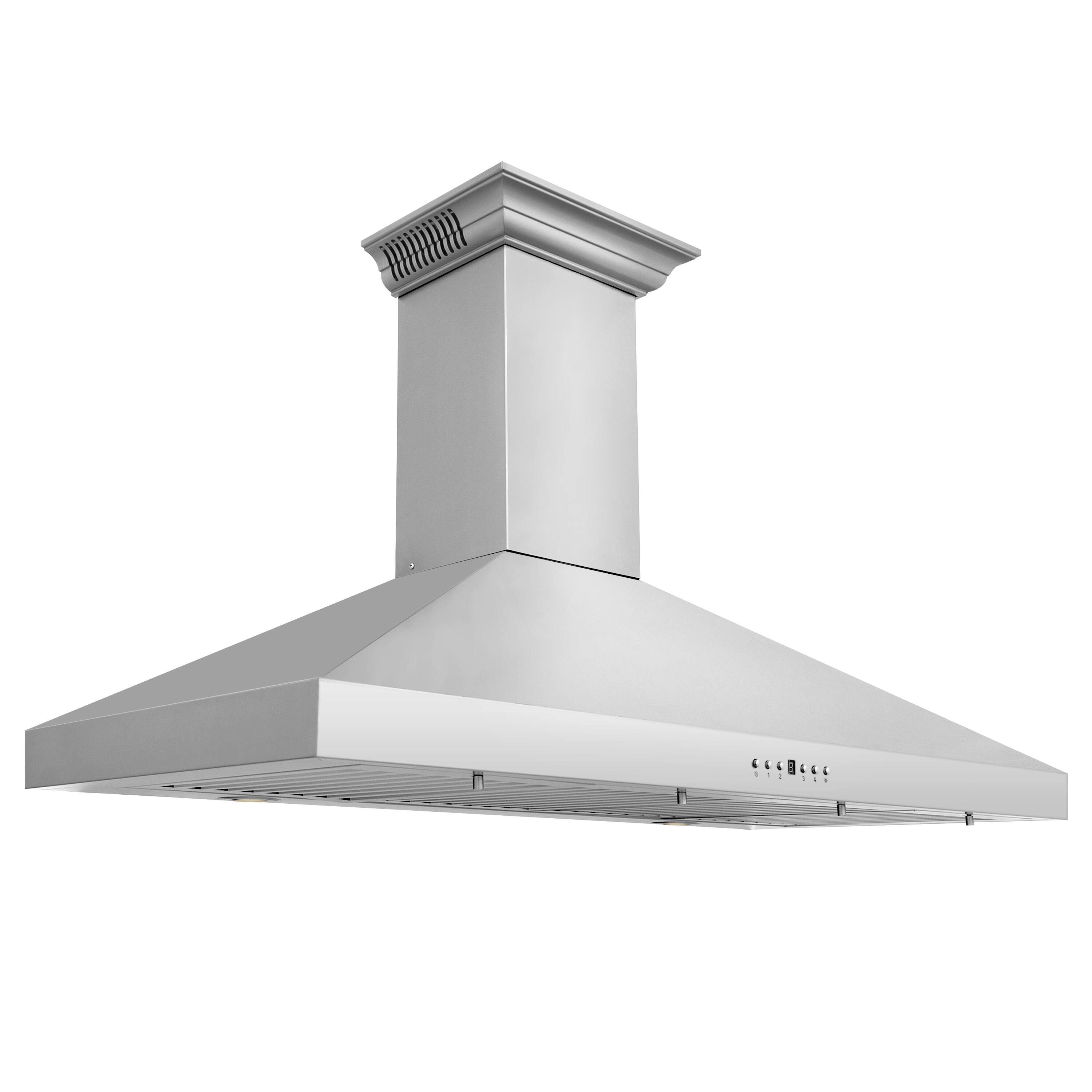 Left. ZLINE - 42" Externally Vented Range Hood - Stainless steel.