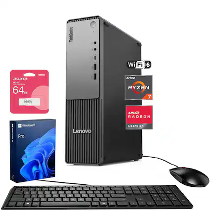 ThinkCentre Wi-Fi 6
ADATA UC310 USB Flash Drive 64GB
ADATA R L L2
AMD RYZEN 7
AMD RADEON GRAPHICS
Windows 11 Pro
Lenovo
