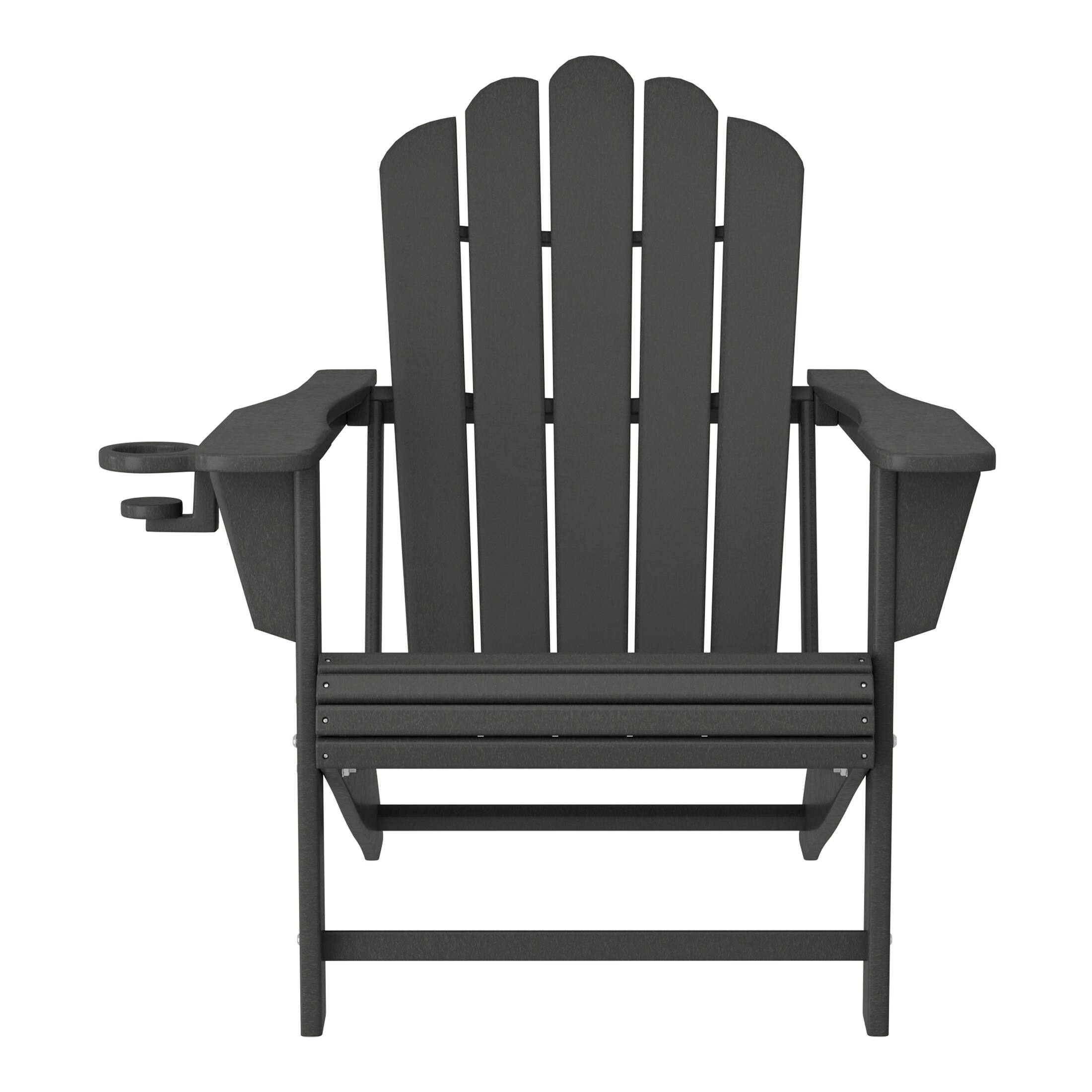 WestinTrends - Highland Outdoor Patio HDPE Adirondack Chair With Cup Holder - Gray price history on PriceWatchPro