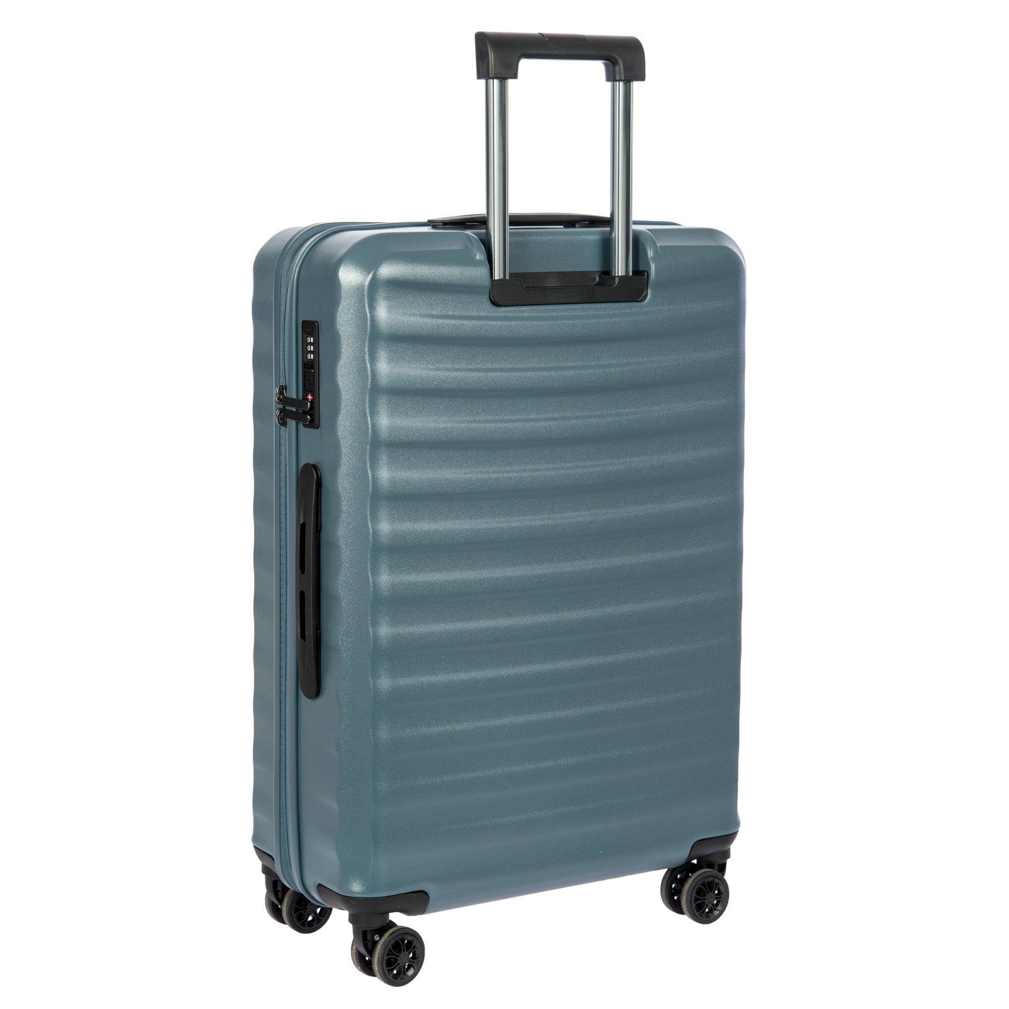 Left. Bric's - Nausicaa Hardside Expandable 27" Medium Checked Spinner Luggage - Grey Blue.