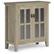 Front. Simpli Home - Artisan Low Storage Cabinet - Distressed Grey.