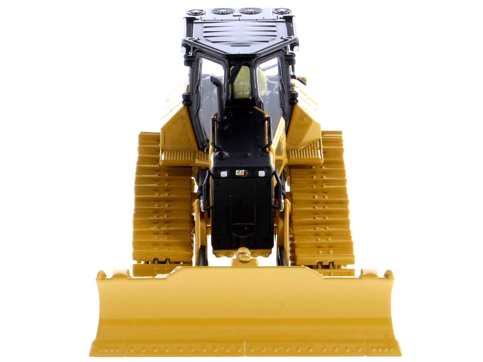 Back. Diecast Masters - CAT Caterpillar D5 LGP VPAT Track Type Tractor Dozer Yellow with Operator "High Line" Series 1/50 Diecast - Yellow .
