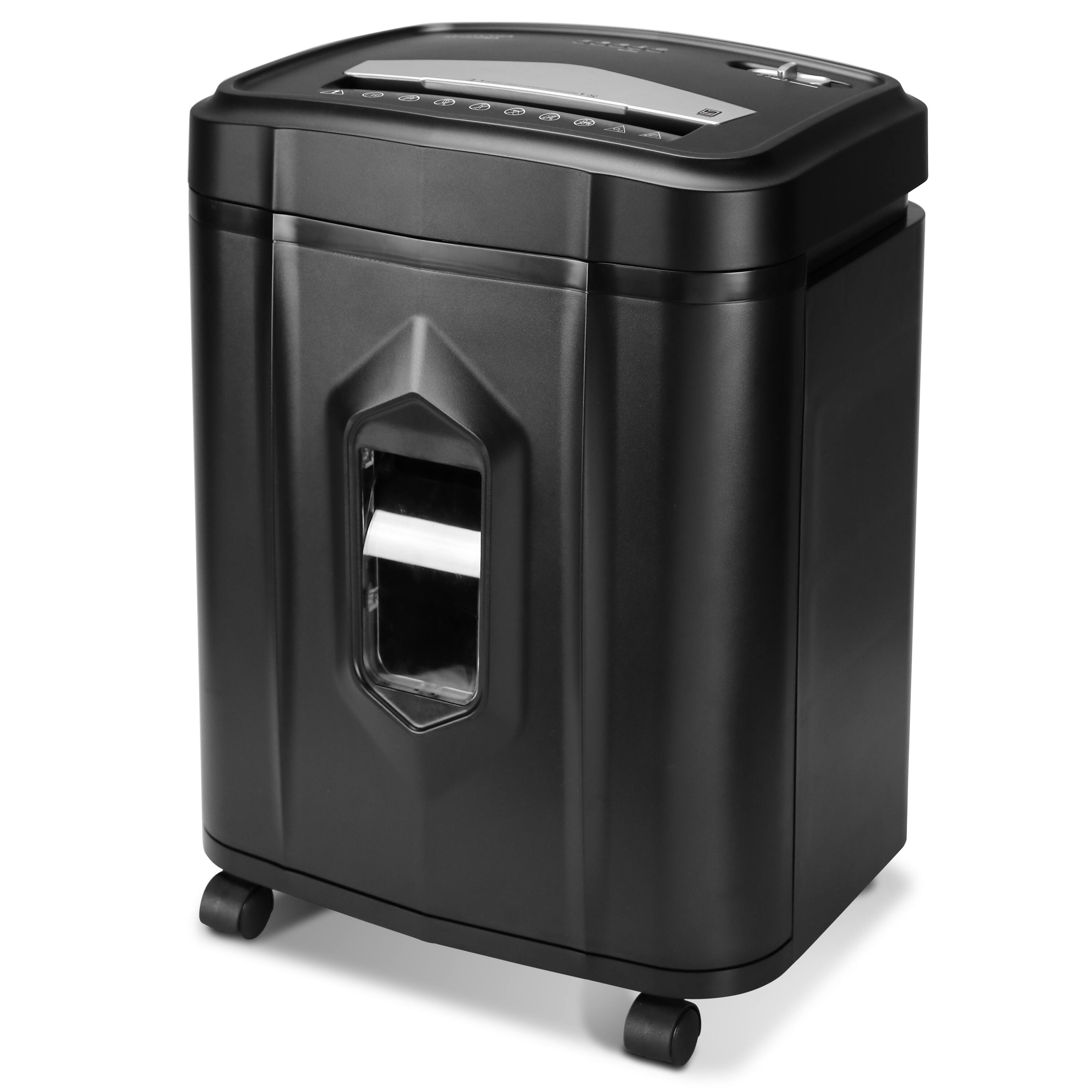 Angle. Aurora - Aurora AU1235MA Professional Grade 12-Sheet High Security Micro-Cut Paper Shredder/ 20 Minutes Run/Security Level P-5 - Black.