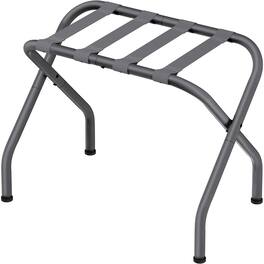Hivvago - Sturdy Grey Metal Folding Luggage Rack - Black