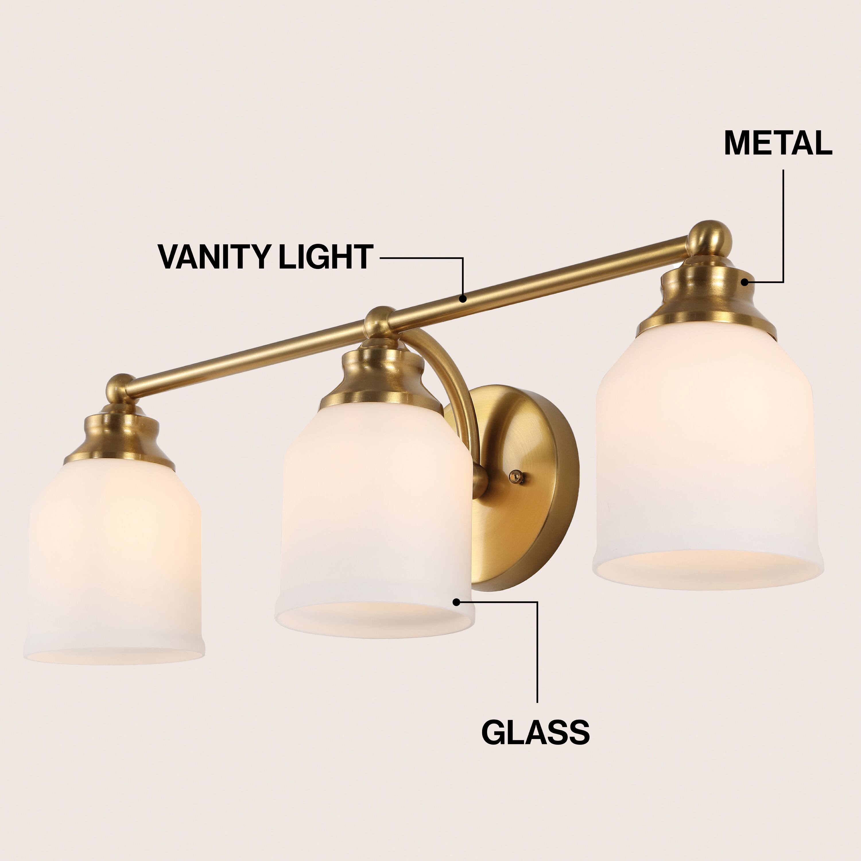 METAL VANITY LIGHT GLASS