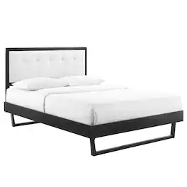 Modway - Willow Wood Queen Platform Bed With Angular Frame - White