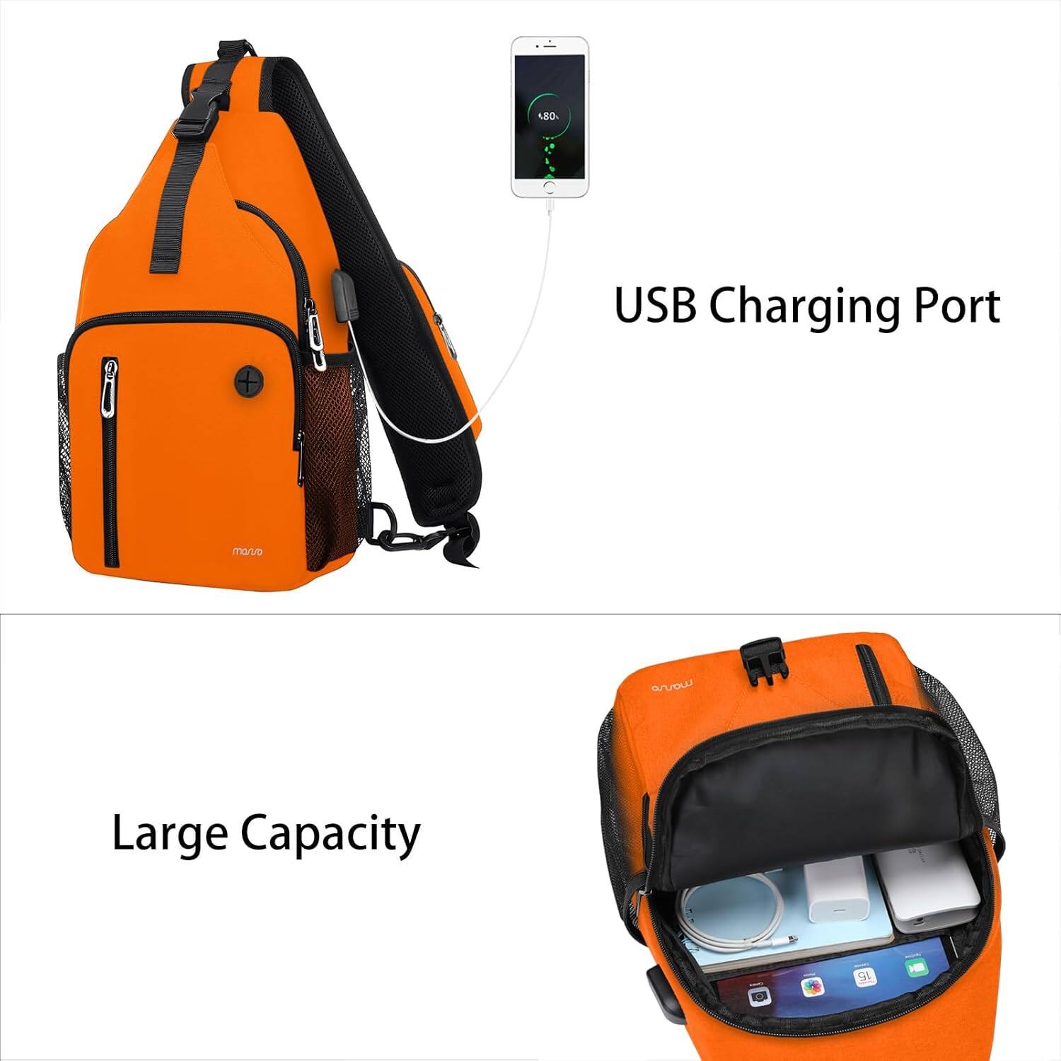 480 V USB Charging Port  
Large Capacity