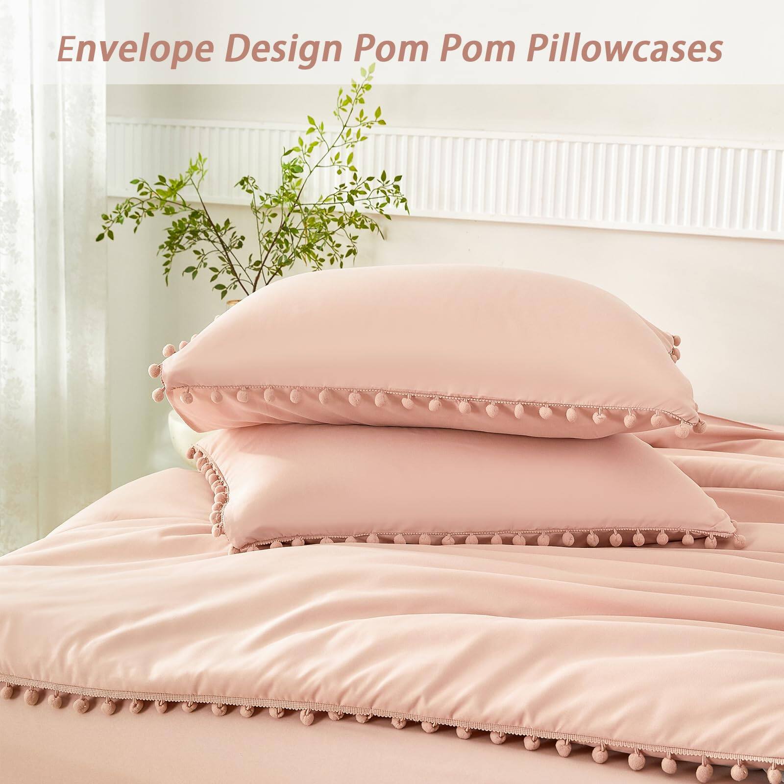 Envelope Design Pom Pom Pillowcases