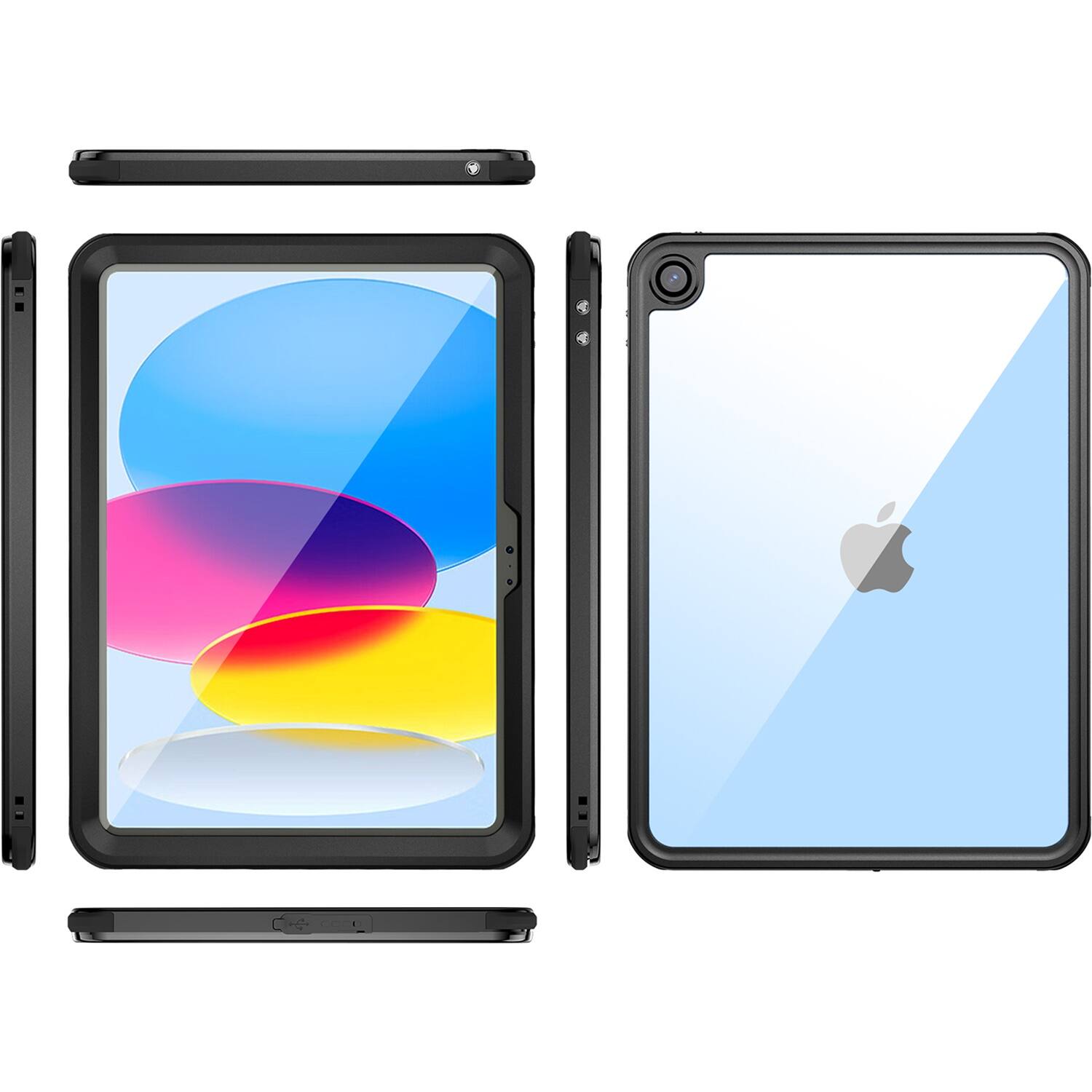 Alt View 14. SaharaCase - Oasis Series Water-Resistant Case for Apple iPad 11'' (A16) and iPad 10.9" (10th Gen) - Black.