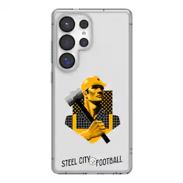 Keyscaper - NFL - Pittsburgh Steelers Galaxy Clear Case - S22 - Multicolor