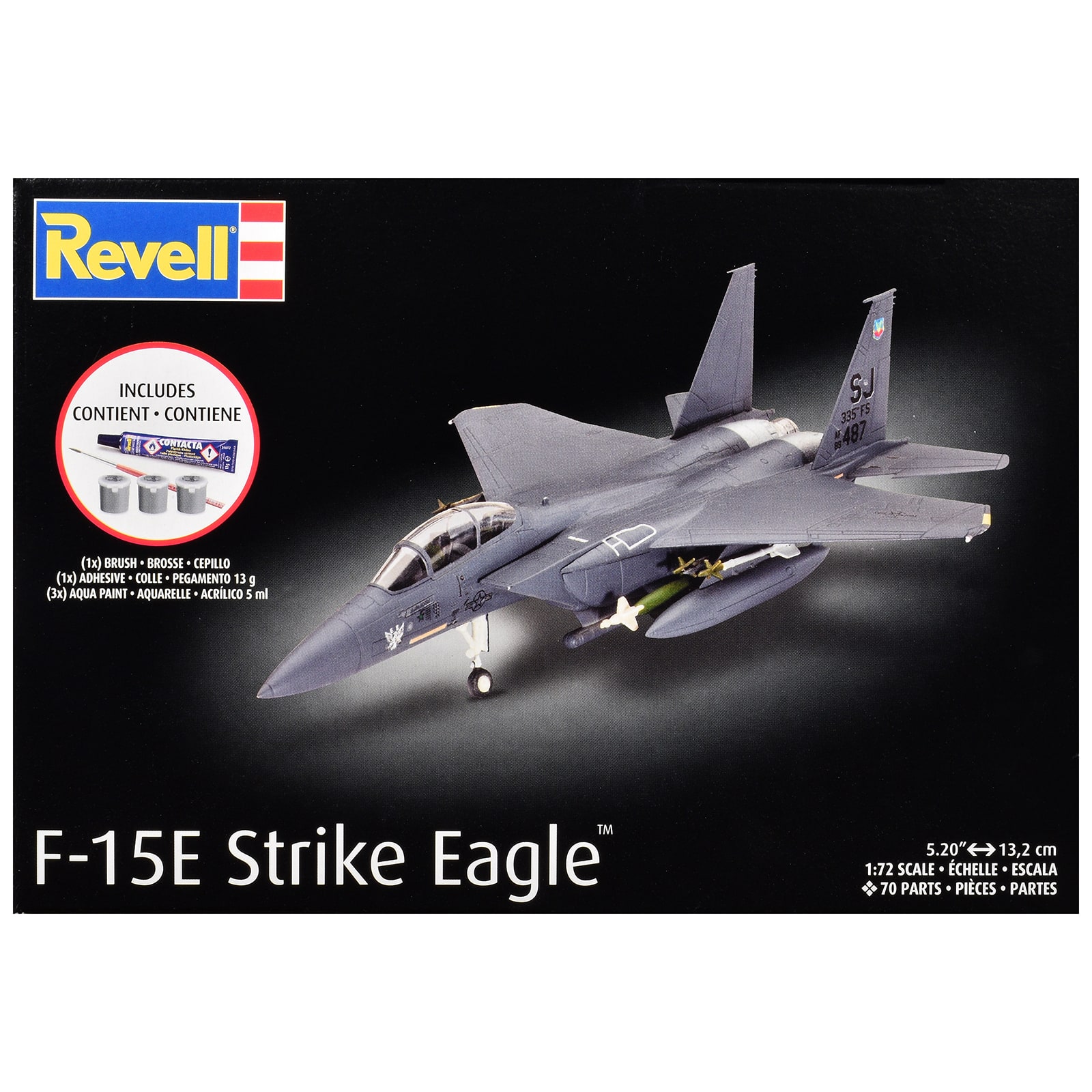 Level 4 Model Kit F-15E Strike Eagle Aircraft All-Included Kit 1/72 Scale Model by Revell price history on PriceWatchPro