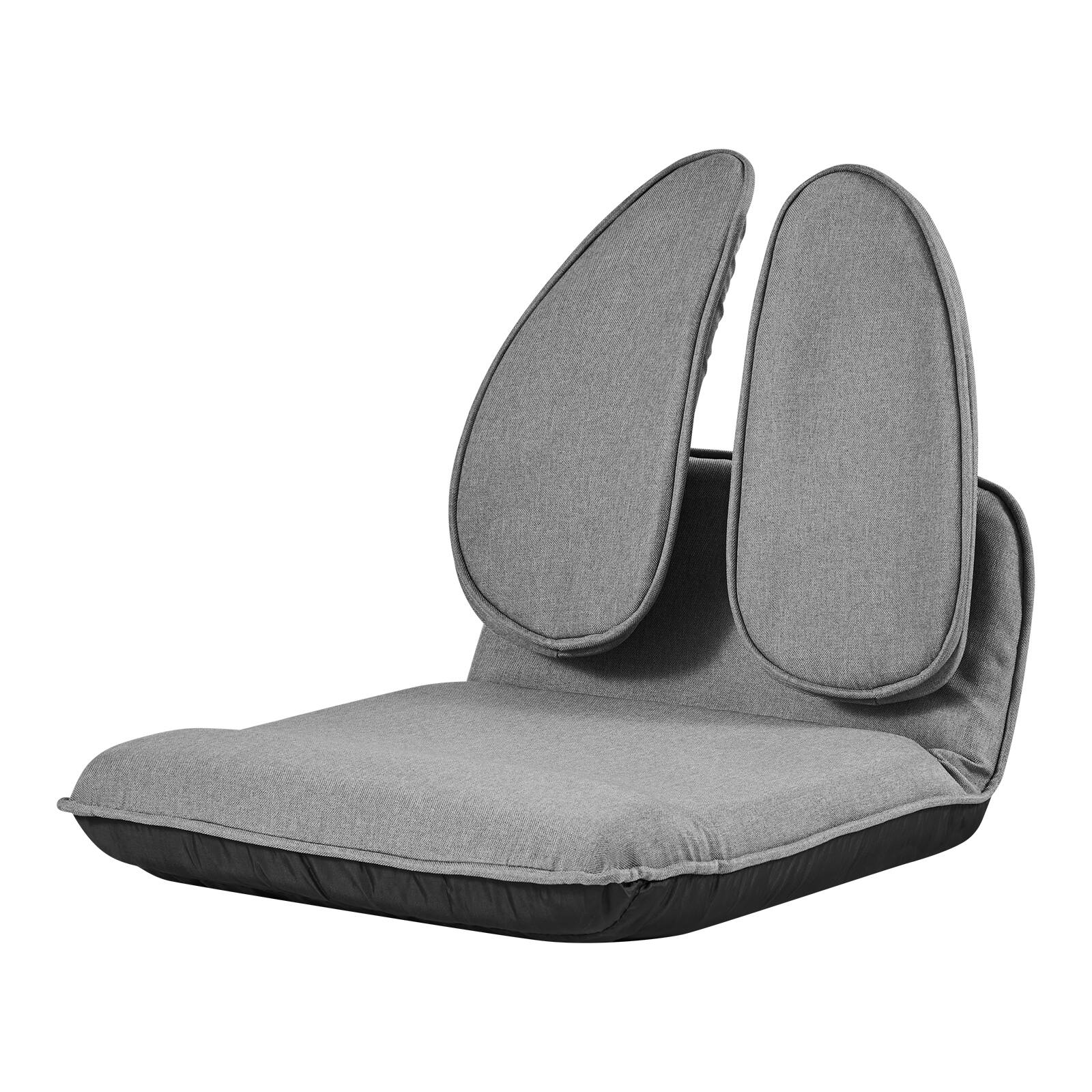 Alt View 5. VEVOR - Floor Chair, 5 Adjustable Positions Folding Floor Gaming Chair with Ergonomic Back Support, Sturdy Metal Frame - Grey.
