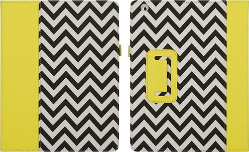 Front Standard. Griffin Technology - Zig Zag Folio Case for Apple® iPad® 2nd-, 3rd- and 4th-Generation - Citron/Black.