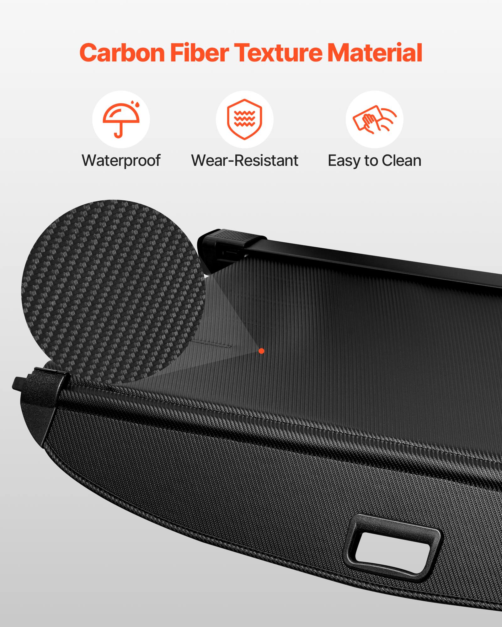Carbon Fiber Texture Material  
Waterproof  
Wear-Resistant  
Easy to Clean